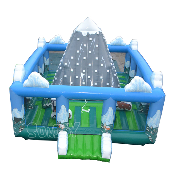 Snow Mountain Inflatable Rock Climbing Wall Game For Sale SJ-SP14197