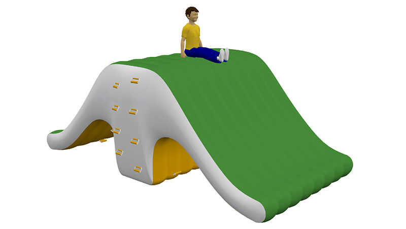 inflatable flip & slide climb and slide side