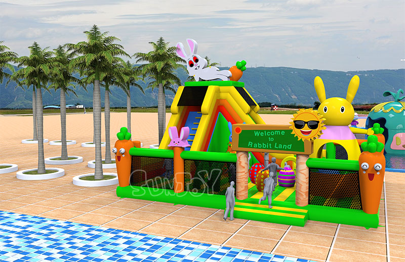inflatable ribbit land effect picture
